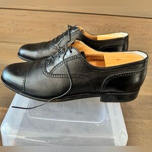 Bruno Magli Charles Black Leather Oxfords